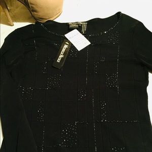 Black sequin blouse